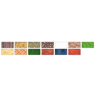Paquet de 13 feuilles de papier motif structures assorties format 50 x 70 cm