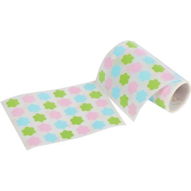 Rouleau gommettes fleurs