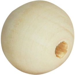 Seau de 600 perles bois brut 4 tailles