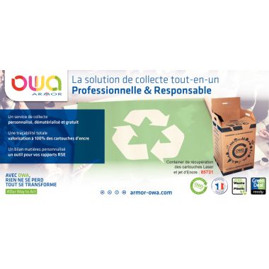 Carton de collecte Owa & Armor des cartouches usagées jet d'encre & laser