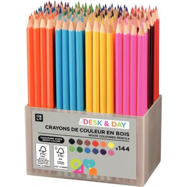 Classpack de 144 crayons de couleur standard assortis