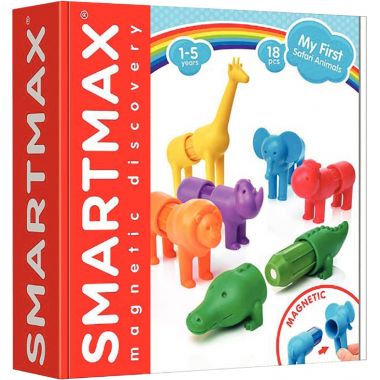 Lot de 6 puzzles magnétiques SMARTMAX, les animaux du safari