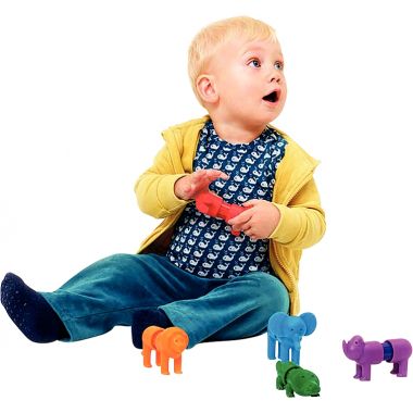 Lot de 6 puzzles magnétiques SMARTMAX, les animaux du safari