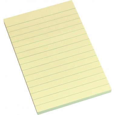 Lot de 12 blocs 100 feuilles 100 x 150 mm ligné coloris jaune