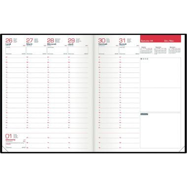 Agenda semainier Voyage 21x27cm noir