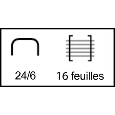 Agrafeuse pince 24/6 - 26/6 16 feuilles