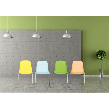 Chaise Charlotte givrée jaune