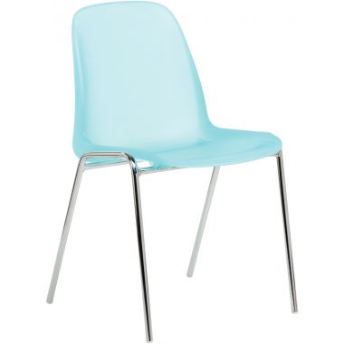 Chaise Charlotte givrée bleu