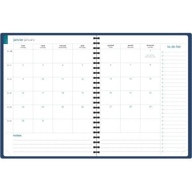 Agenda semainier Amélie 21x27cm bleu