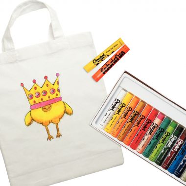 Boîte de 15 pastels pour tissus assorties
