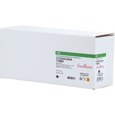 Excellence cartouche laser noire compatible Canon 718 et HP 304A (CC530A)