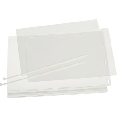 Lot de 5 porte affiche avec serre-câble A4