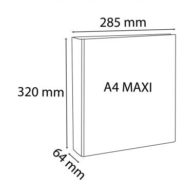 Classeur personnalisable KREACOVER format A4+, 4 anneaux diamètre 40 mm, blanc