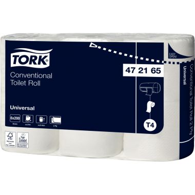 Lot de 6 rouleaux papier hygiènique Universal 2 plis