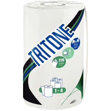 Lot de 12 rouleaux essuie-tout TRITONE 3 plis