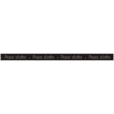 Bobine de bolduc Plaisir d'offrir 250m x 10mm couleur coloris  Noir et blanc