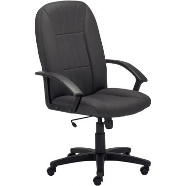 Fauteuil Mefisto simili cuir noir