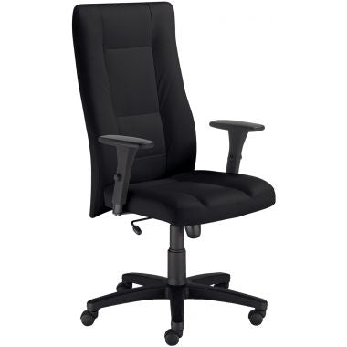 Fauteuil Invitus simili cuir noir