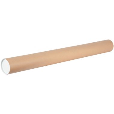 Tube en carton diamètre 10cm longueur 103cm avec 2 embouts