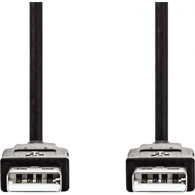 Cordon USB type A vers type A 2m noir
