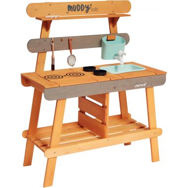 Janod - Cuisine d'extérieur en bois Muddy Lab - J06632