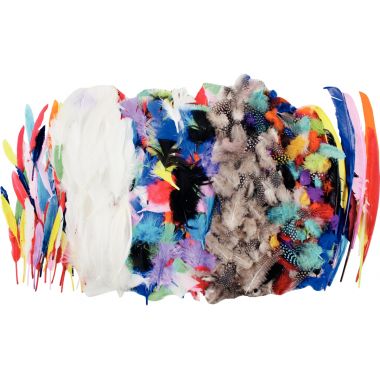 Sac de 1000 plumes assorties - environ 82grammes