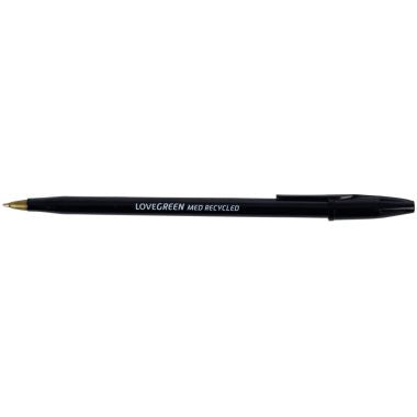 Stylo bille Lovegreen pointe moyenne noir