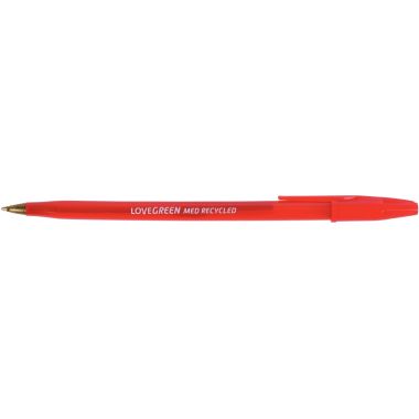 Stylo bille Lovegreen  pointe moyenne rouge