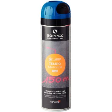Bombe 500ml marquage éphémère bleu