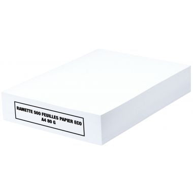 Ramette de 500 feuilles 1er PRIX format A4 80g blanc économique