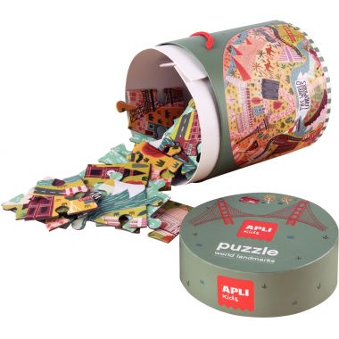 Puzzle circulaire 48 pièces, les monuments