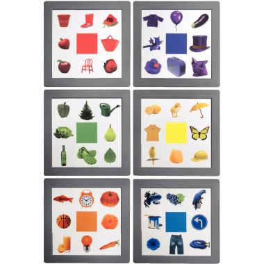 Lot de 6 puzzles association, les couleurs