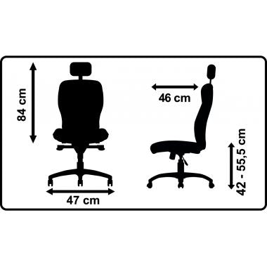 Fauteuil Cool On dossier noir/assise gris