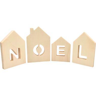 Blocs maisons NOEL à poser, 4 pièces