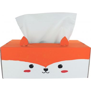 Lot de 10 boîtes à mouchoirs en carton blanc