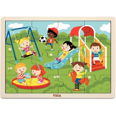 Boite de rangement + 12 puzzles en bois de 16 pièces