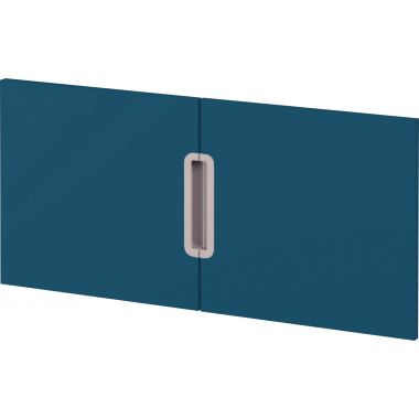 Lot de 2 portes bleues pour meubles à étagères