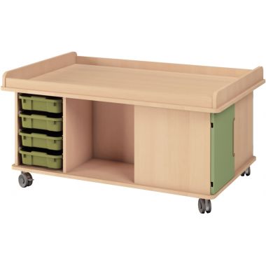 Lot de 2 portes + 2 étagères vertes