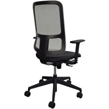 Fauteuil Early Mesh dossier gris/assise noir