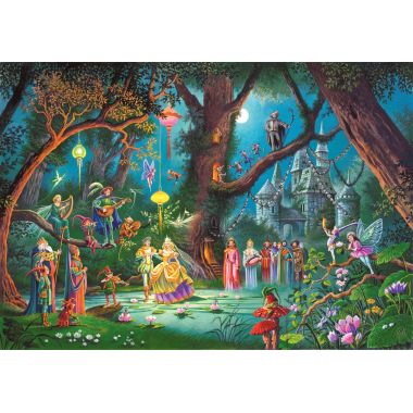Puzzle en bois d'environ 100 pièces, le mariage d'une fée