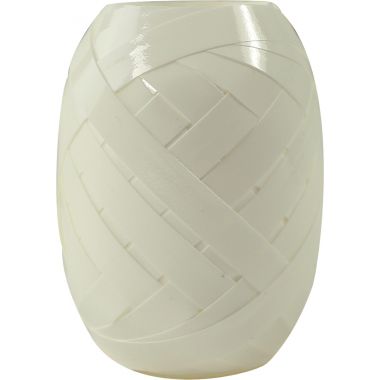 Lot de 24 bobines de bolduc 10mx7mm rouge/blanc métallisé