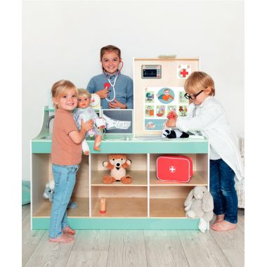 Centre médical en bois 3-en-1