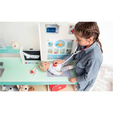 Centre médical en bois 3-en-1