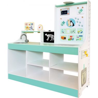 Centre médical en bois 3-en-1