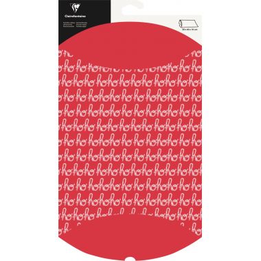 Lot de 6 pochettes cadeaux HOHOHO rouge