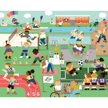 Puzzle à cadre 72 pièces en bois, les sports d'été