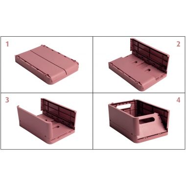 Bac pliable mini vieux rose