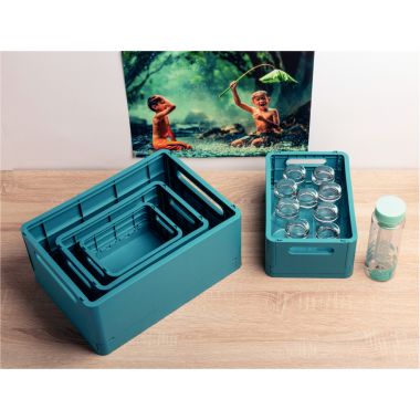 Bac pliable midi bleu pacifique