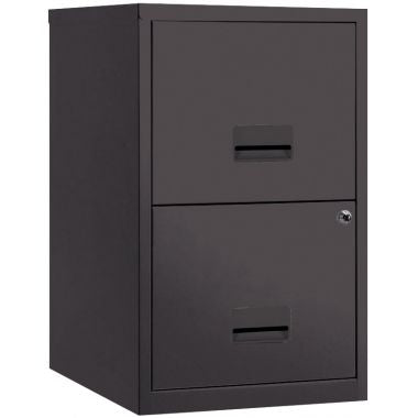 Classeur fichier 2 tiroirs pour dossiers suspendus Anthracite