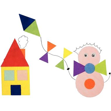 Sachet de 150 formes géométriques en feutrine adhésives